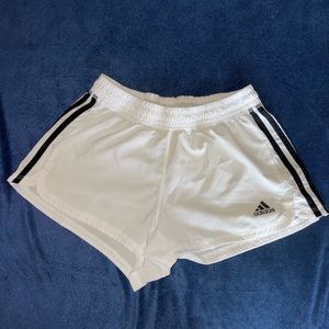 ADIDAS WHITE RUNNING SHORTS